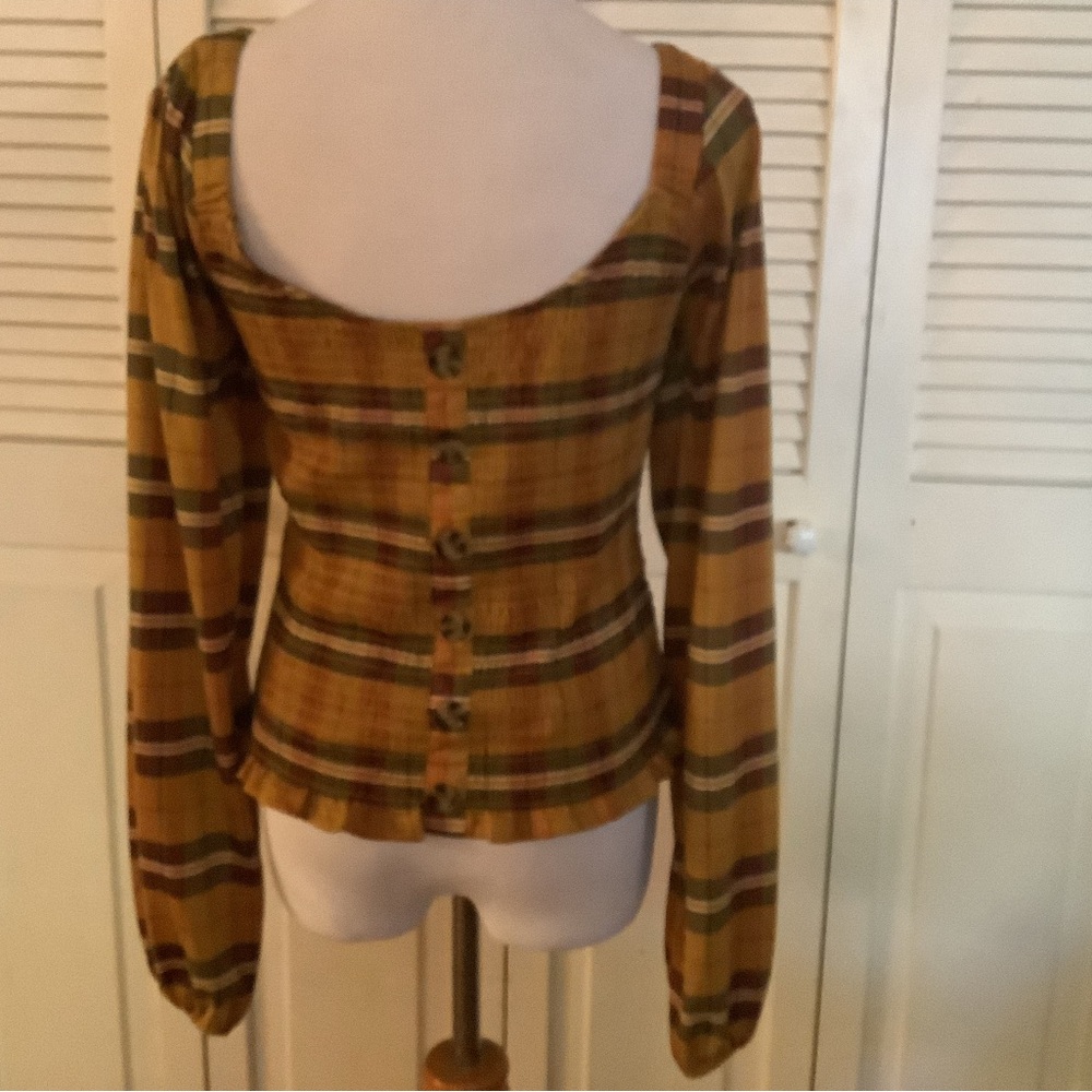 Women’s Polly& Esther Plaid Top